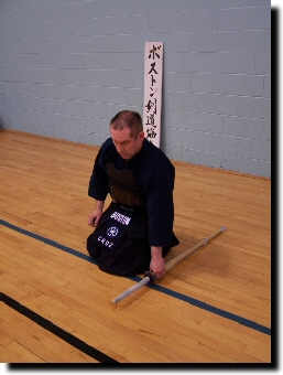 Place shinai on the floor